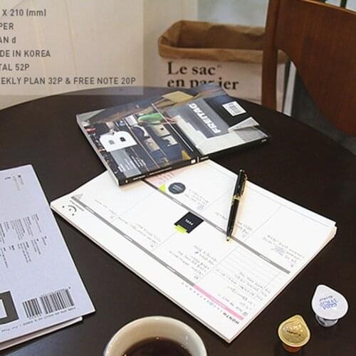 A4 Desk Working Planner Memo Pad Note Book Planners 60 Sheets Daily Planning Quality Office Supplies School Stationery Tool