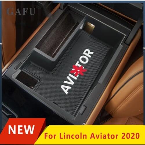 Car Central Control Storage Box Central Armrest Box Decorative Cover Trim For Lincoln Aviator 2020 Accessories Car Accessories