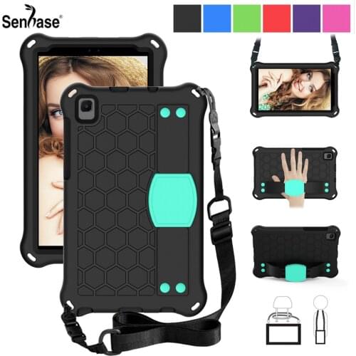 For Samsung Galaxy Tab A7 Lite 8.7 2021 SM-T220 SM-T225 Case EVA Kids Safe Shockproof Shoulder Hand Strap Stand Tablet Cover