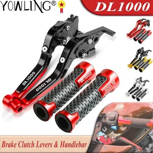 For SUZUKI DL1000 V-STROM 2002-2016 2015 2014 2013 2012 Motorcycle Accessories CNC Adjustable Brake Clutch Lever Handle Bar Grip