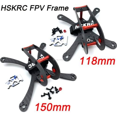 HSKRC FPV Mini X118 118mm / X150 150mm Carbon Fiber Quadcopter Frame with 3mm Arm compatible for Mini RC Drone Quadcopter