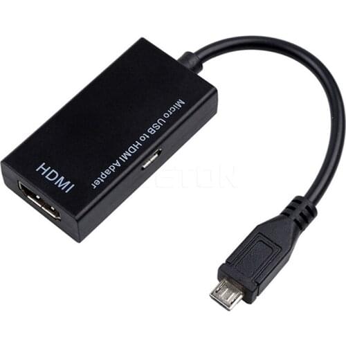 Micro USB To HDMI-compatible HD Adapter Cable Male To Female 1080P Audio Video Cable Adapter MHL Converter For TV PC Laptop