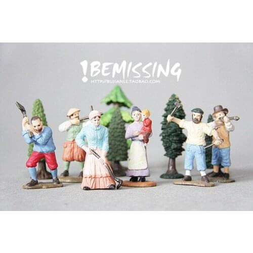 Miniature Farm Occupation Figures Model Ornaments Lumberjack Firefighters Explorer Postman Hunter Farmer Child Action Figure Toy