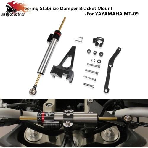 New Aluminum alloy Motorcycle Stabilizer Steering Damper Mounting Bracket Kit For YAMAHA MT09 FZ09 2013-2019 MT-09 FZ-09 MT09 SP