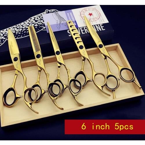 6.0 Top Professional Hair Scissors Set Cutting Barber Salon Haircut Thinning Shear Hairdressing Hair Tools Hair Cutting Scissors