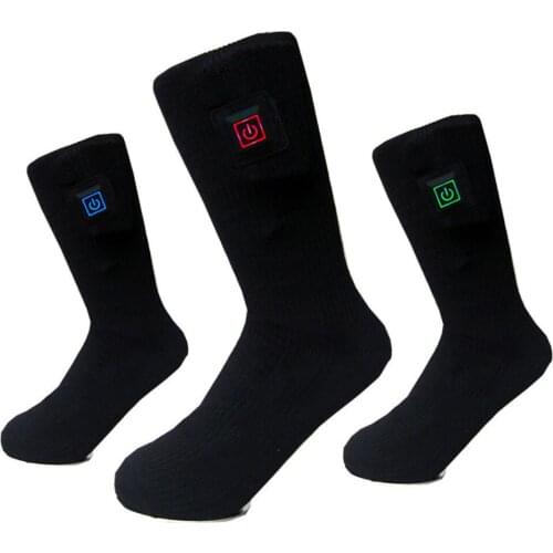 Electric Heated Socks Cotton Sport Ski Socks Women 3.7V 2200MAH Rechargeable Battery Keep Warm Winter Outdoors Socks Dropship