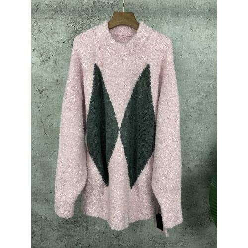 New ladies fashion 2021 long-sleeved sexy casual color contrast cardigan 1104