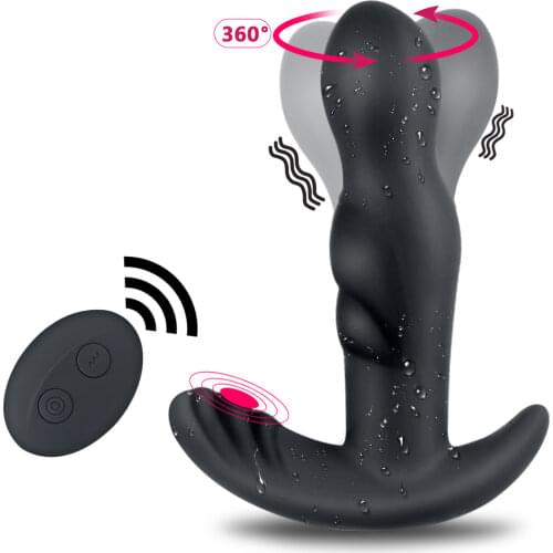 OLO Vibrating Butt Plug 360 Degree Rotation G-spot Stimulation Anal Plug Vibrator Prostate Massager Sex Toy for Men