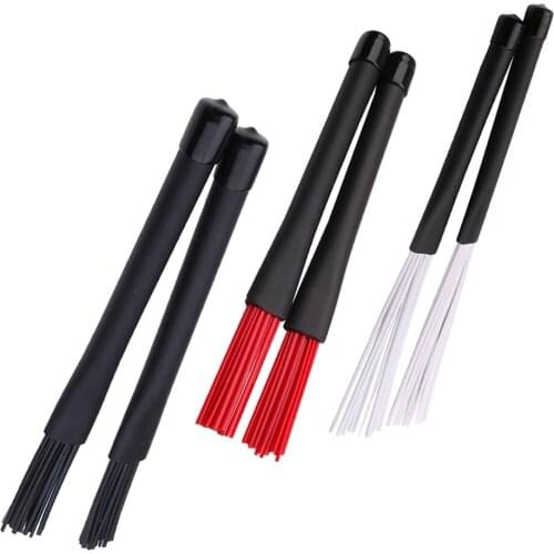 A Pair of Jazz Drum Brushes Retractable Drum Sticks for Beginner Musical Performance