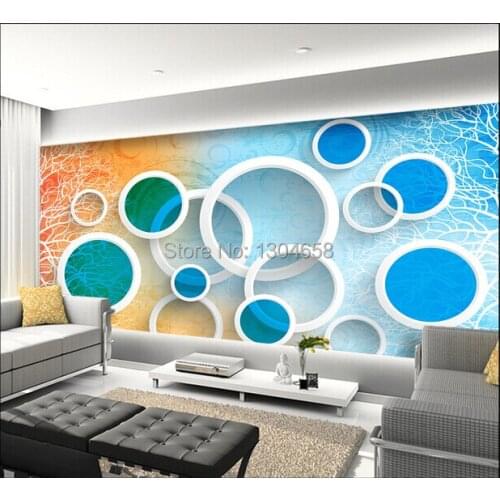 Custom 3D stereo wallpaper, simple circle dot for the living room TV backdrop of vinyl wallpaper Papel de parede