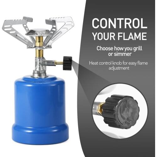 Lixada TR-2190/TR-5158 Portable Camping Stove Gas Tank Stove Propane Camp Stove with Adjustable Burner for Outdoor Accessorries