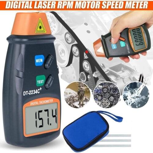 Professional Automatical Rotational Speed Meter Digital Laser Tachometer Non Contact Tach Rotating Speed Speedometer Speed Gauge
