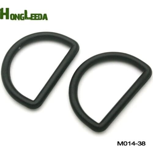 Wholesale 100pcs 38mm 1.5inch backpack buckles plastic adjustable buckle black D ring webbing straps M014-38