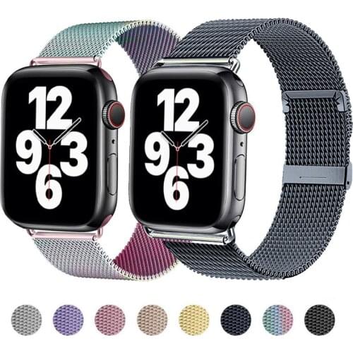 Milanese loop For Apple watch band 44mm 40mm 38mm 42mm Stainless steel Metal belt correa bracelet iWatch series 5 4 3 se 6 strap