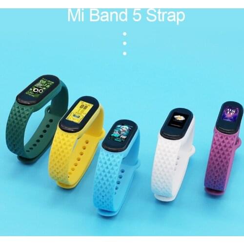 Smart Wristband Strap For Xiaomi Mi Band 5 Silicone Watch Bracelet Wearable Devices Accessories Wristband Replacement