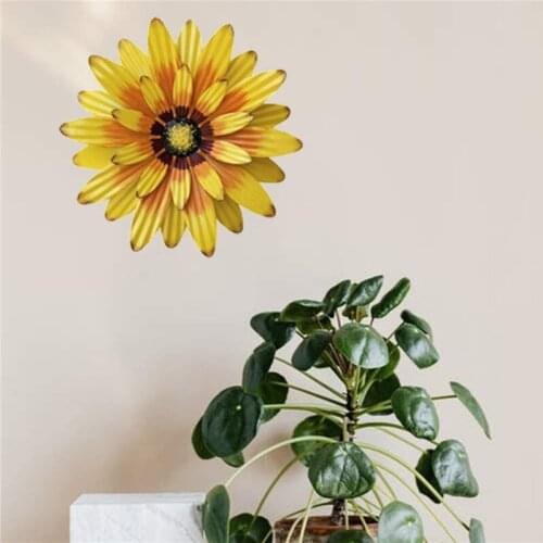 Wall Deco Chrysanthemum Shaped Metal Artware Decorative Tools for Living Room Bedroom Hanging Decorations