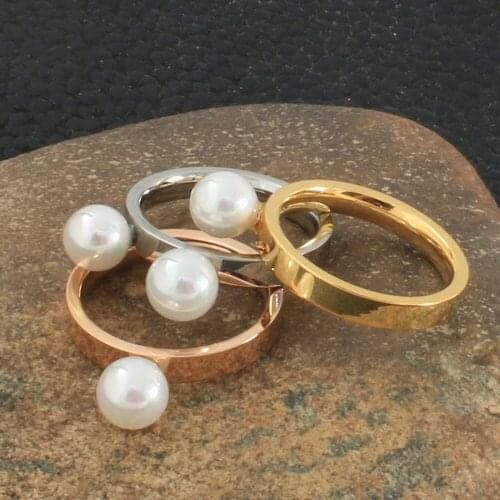 Stainless Steel Jewelry 3 Colors Rings Wholesale For Women Fashion Gift Newest RBJHAWBF