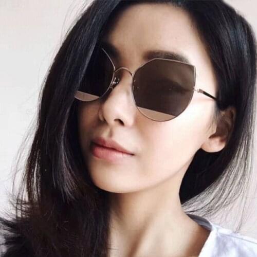 Laura Fairy Fashion Colorful Transparent Lens Sunglasses Women Metal Frame UV400 Cateye Sun Glasses occhiali da sole donna 2019