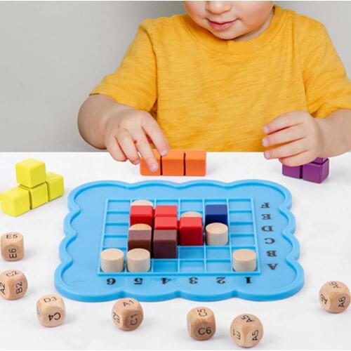 1 Set Building Block Smooth Edges Parent-child Interaction Wooden Cube Building Block Montessori Toy for Children