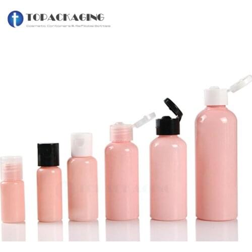 10/20/30/50/100ml Flip Screw Cap Bottle Empty Essential Oil Plastic Cosmetic Container Sample Lotion Makeup Refillable Packing