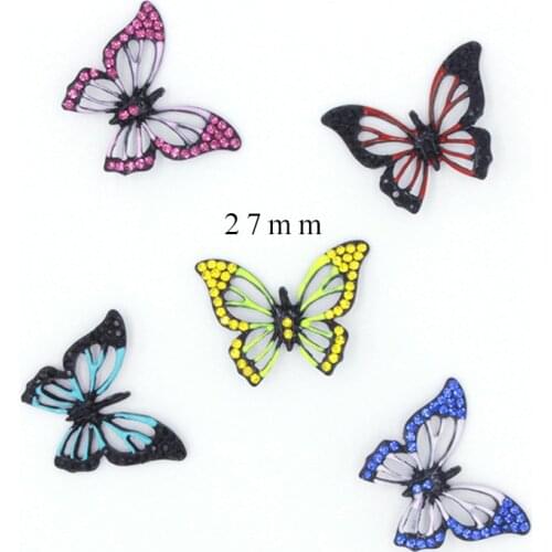 10pcs/Lot Crystal Butterfly Diy Handmade Oil Enamel Charms Design for Jewelry Making Earring Bracelet or Necklace