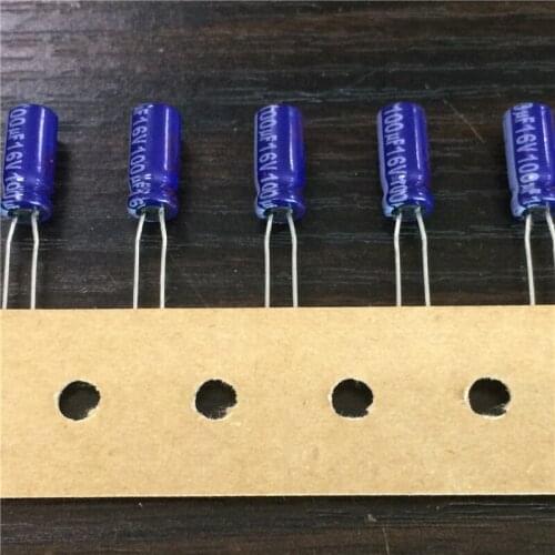 100pcs 100uF 16V M Series 5x11mm High Quality 16V100uF Audio grade Aluminum Electrolytic capacitor