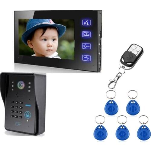 7 Inch Video Door Phone Doorbell Intercom Kit 1-camera 1-monitor Night Vision