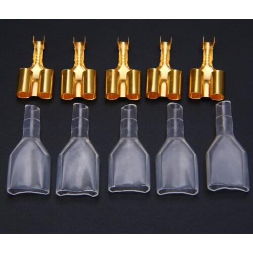70 Set 3.9mm Insulated Male Female Wire Connector Car Motorcycle Bullet Terminals Crimp Connector with Insulator Sleeve Cover