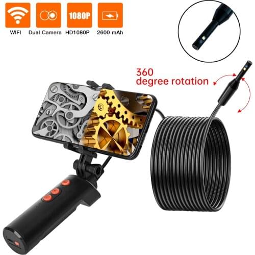 2MP 1080P 360 Degree Rotating Wireless WIFI Endoscope CMOS Borescope Inspection Otoscope Digital Microscope