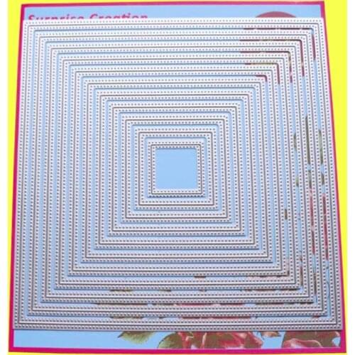 Large Cutting dies Piercing Square Scrapbook Cardmaking DIY Craft Metal Stencil