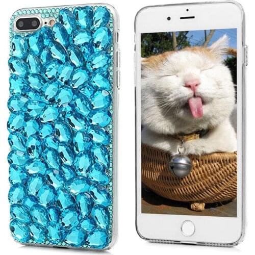 Bling Diamond Flower Phone Case For ViVO Y19 Y17 Y15 Y12 Y85 Y91 Y91C Y95 V9 V11 V15 IQOO 7 X23 X27 X30 X60 Pro Rhinestone Cover