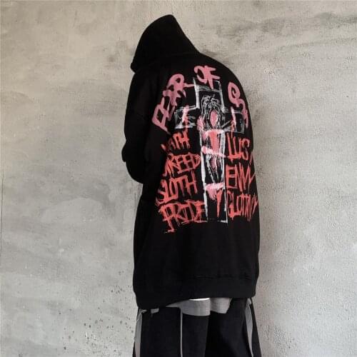2021 Black Hip Hop Hoodie Streetwear Men High Street Cross Sweatshirt Girls Cool Tops Casual Funny Spring Autumn Japan Hoodies