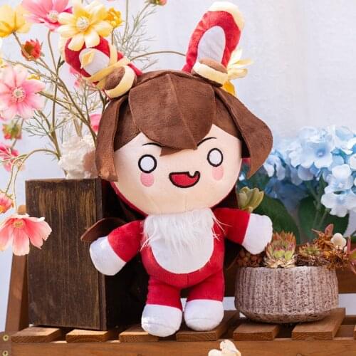 Kawaii Genshin Impact Plush Doll Cartoon Anime Plush Toys Cute Amber Earl Rabbit Pillow Baby Sleep Soothing Dolls Gift for Girls