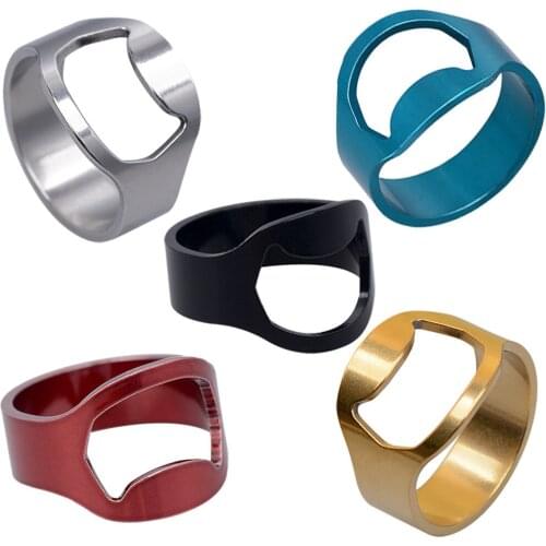 Finger Ring Stainless steel ring opener Stainless Steel Rotatable Bottle Opener Simple beer Multicolor bottle opener for bars