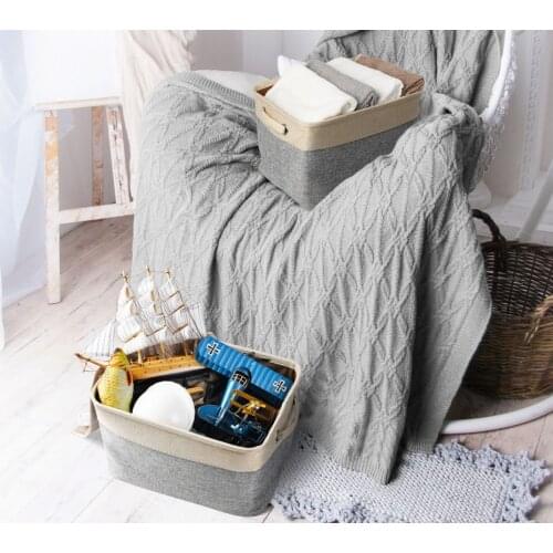 Linen Pet Dog Toy Storage Basket Dog Canvas Bag Foldable Waterproof Sundries Storage Basket Office Stationery Box Dog Accessorie
