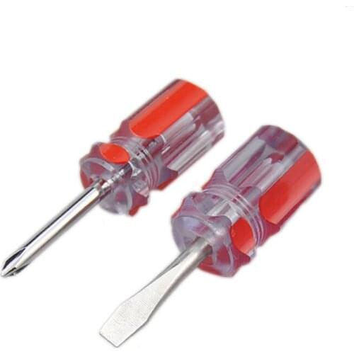 2 Pcs/set 5.5*40mm Short Distance Screwdriver CR-V Phillips and Slotted Screw Driver Mini Screwdriver Set Hand Tools