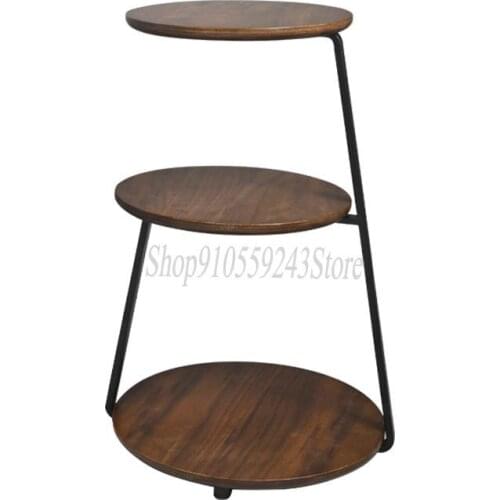 Nordic Black Walnut Small Coffee Table Modern Minimalist Creative Sofa Side Table Removable Light Luxury Small Side Table Small