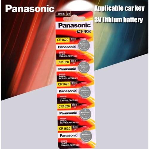5pcs/Lot Panasonic Original Product cr1620 Button Cell Batteries For Watch 3V Lithium Battery CR 1620 Remote Control Calculator
