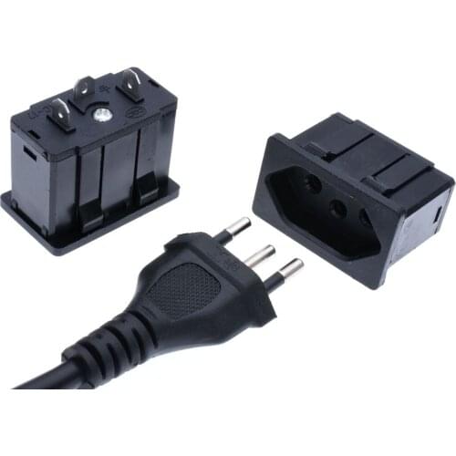 IEC320 C14 Inlet Power Socket Connector Plug Industrial socket Plug IEC320 C14 3Pin Panel Power Inlet Socket 15A 125VAC