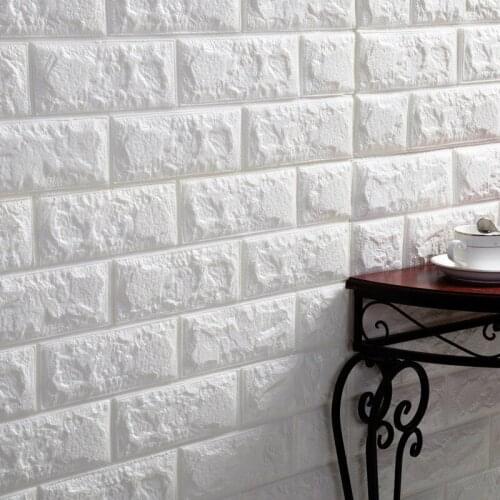 77*70cm Self-adhensive 3D Wall Stickers DIY Brick Living Room TV Sofa Background Wall Decor PE Foam Waterproof Wallpapers