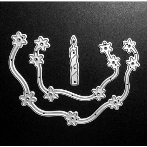 SCD251 Candle Lace Metal Cutting Dies For Scrapbooking Stencils DIY Album Cards Decoration Embossing Folder Die Cutter Tools