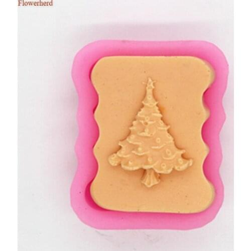 3D Christmas Tree Shape Silicone Mold Craft Art Soap Mold Cake Decorating Tools DIY Handmade Chocolate Candle Molds Soap Form