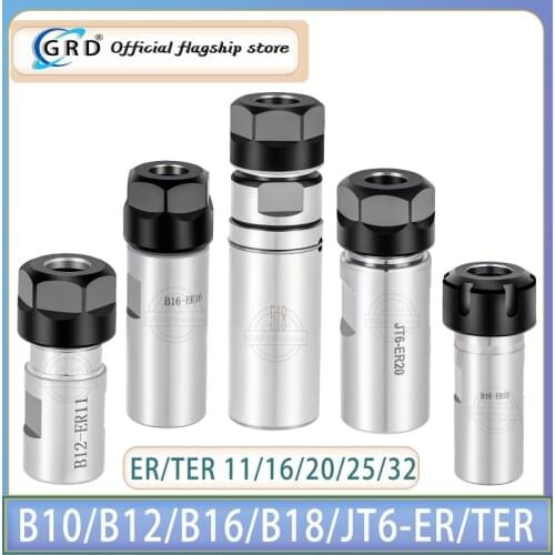 B10 B12 B16 B18 B22 JT6 ER11 ER16 ER20 Motor Shaft Extension Rod Spindle Tools Holder Inner For CNC Milling Boring Chuck handle