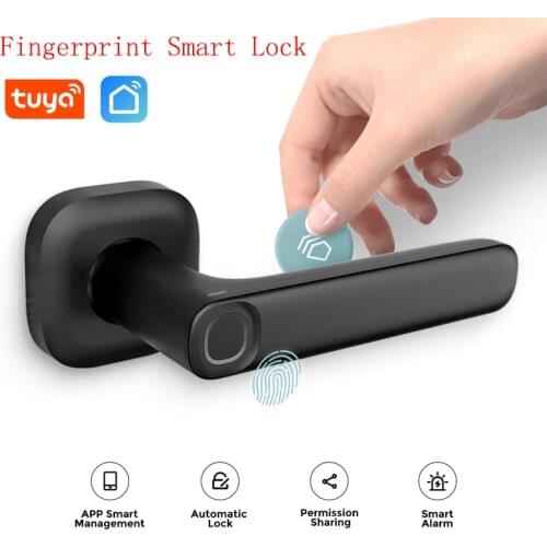 YEEUU R2 Smart Door Lock Fingerprint/NEC Card/Phone APP With Latch lock Support tuya/Alexa/Google Home