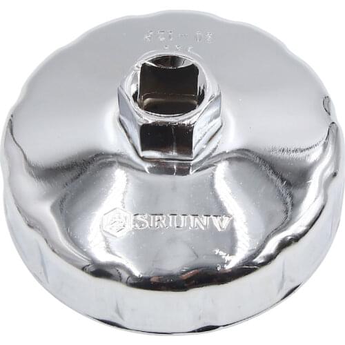 Uxcell 78mm 12 Flutes Silver Tone Metal Car Oil Filter Cap Wrench Socket Remover Tool