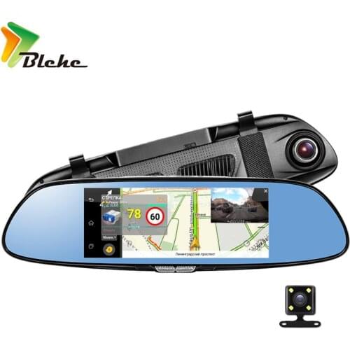 7 "3G Car Camera DVR GPS Bluetooth Dual Lens Rearview Mirror Video Recorder Full HD 1080P Vehicle DVR Mirror Dash cam