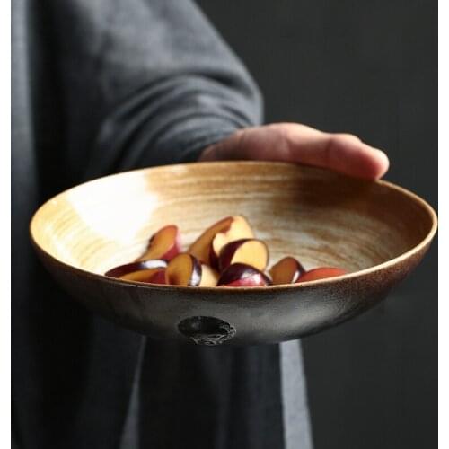 Japanese style ramen bowl stoneware handmade commercial retro tableware household ceramic lion head large soup bowl CN(Origin)