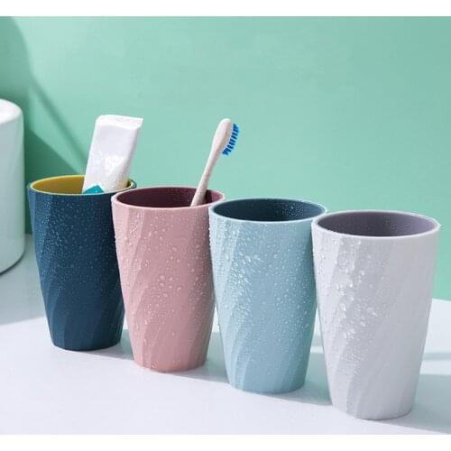 1PC Double Layer Plastic Portable Washing Mouth Cup 301-400ml Hotel Travel Home Toothbrush Storage Cups Bathroom Accessories