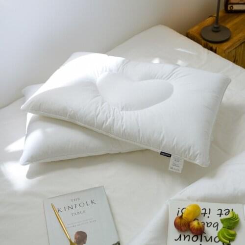 Cilected 100% Cotton Love Fiber Pillow Core Japanese Style Couple Hotel Neck Pillow Home Decoration Low Pillow Cushion 48X74CM