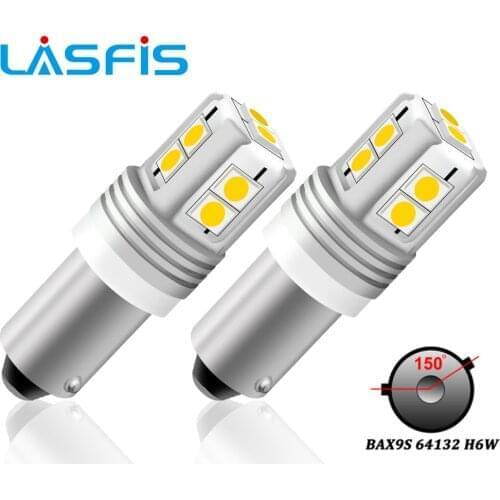 LASFIS 2Pcs Xenon White CanBus BAX9S H6W 10SMD LED Bulbs For BMW F20 F30 F31 F34 LED Sidelights Parking light